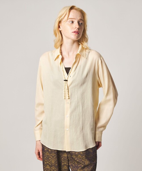 Steven Alan(スティーブンアラン)の「<Steven Alan>ドビー サテン シャツ(シャツ/ブラウス・レディース・ブラック/ピンク/ナチュラル・S/M)」の5枚目の写真