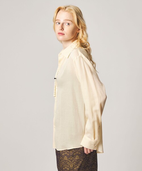 Steven Alan(スティーブンアラン)の「<Steven Alan>ドビー サテン シャツ(シャツ/ブラウス・レディース・ブラック/ピンク/ナチュラル・S/M)」の6枚目の写真