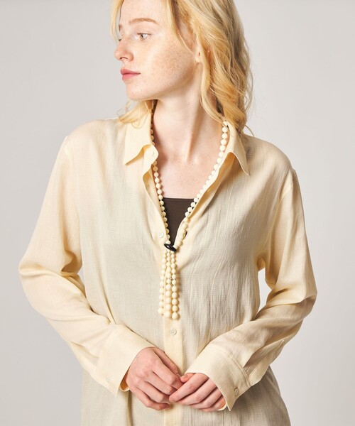 Steven Alan(スティーブンアラン)の「<Steven Alan>ドビー サテン シャツ(シャツ/ブラウス・レディース・ブラック/ピンク/ナチュラル・S/M)」の7枚目の写真