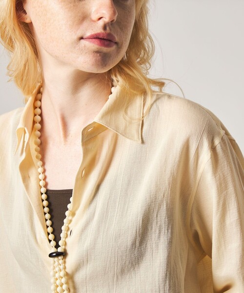 Steven Alan(スティーブンアラン)の「<Steven Alan>ドビー サテン シャツ(シャツ/ブラウス・レディース・ブラック/ピンク/ナチュラル・S/M)」の9枚目の写真