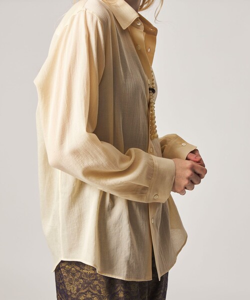 Steven Alan(スティーブンアラン)の「<Steven Alan>ドビー サテン シャツ(シャツ/ブラウス・レディース・ブラック/ピンク/ナチュラル・S/M)」の11枚目の写真