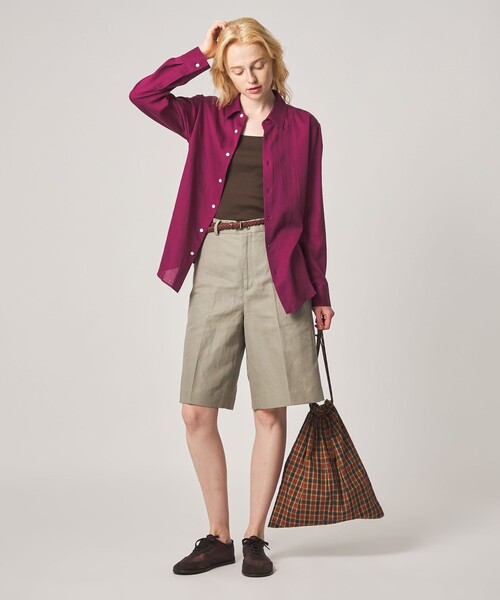 Steven Alan(スティーブンアラン)の「<Steven Alan>ドビー サテン シャツ(シャツ/ブラウス・レディース・ブラック/ピンク/ナチュラル・S/M)」の17枚目の写真