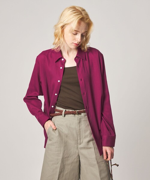 Steven Alan(スティーブンアラン)の「<Steven Alan>ドビー サテン シャツ(シャツ/ブラウス・レディース・ブラック/ピンク/ナチュラル・S/M)」の18枚目の写真