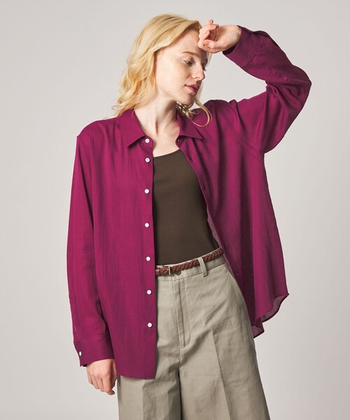 Steven Alan(スティーブンアラン)の「<Steven Alan>ドビー サテン シャツ(シャツ/ブラウス・レディース・ブラック/ピンク/ナチュラル・S/M)」の19枚目の写真