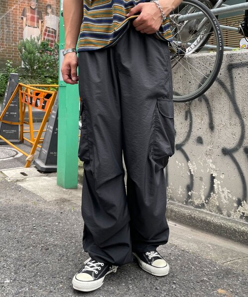 CIAOPANIC(チャオパニック)の「ナイロンタックカーゴパンツ(その他パンツ・メンズ・カーキ/ブラック・MEDIUM/LARGE)」の3枚目の写真