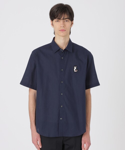 BLACK LABEL CRESTBRIDGE(ブラックレーベル・クレストブリッジ)の「コーギーワッペンハーフスリーブシャツ(シャツ/ブラウス・メンズ・オフホワイト/ブルー/ネイビー・XL/M/L/S)」の2枚目の写真
