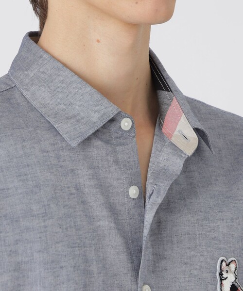 BLACK LABEL CRESTBRIDGE(ブラックレーベル・クレストブリッジ)の「コーギーワッペンハーフスリーブシャツ(シャツ/ブラウス・メンズ・オフホワイト/ブルー/ネイビー・XL/M/L/S)」の13枚目の写真