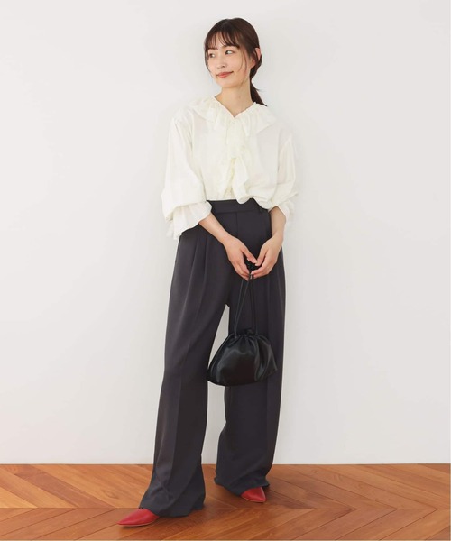SLOBE IENA(スローブイエナ)の「《追加4》SLOBE 3WAY スムース巾着バッグ(クラッチバッグ・レディース・ホワイト/ブラック/ベージュ系その他・FREE)」の20枚目の写真