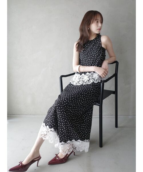 LAGUNAMOON（ラグナムーン）の「ストライプドットレースアメスリアシメブラウス　【セットアップ対応】【夏服】（シャツ/ブラウス・レディース・ブルー/ブラック・FREE）」の17枚目の写真