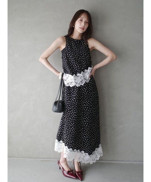 LAGUNAMOON（ラグナムーン）の「ストライプドットレースアメスリアシメブラウス　【セットアップ対応】【夏服】（シャツ/ブラウス・レディース・ブルー/ブラック・FREE）」の19枚目の写真