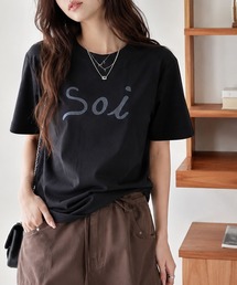 【Soi】アーチロゴきれい見えシルケットライクTシャツ