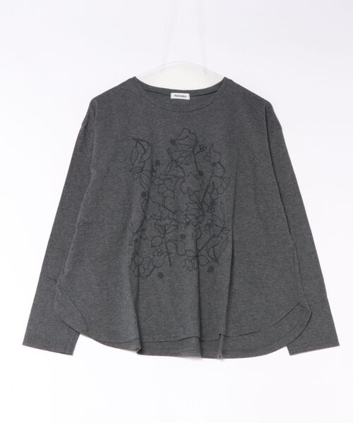 Plantation(プランテーション)の「ラインフラワードットT / S(Tシャツ/カットソー・レディース・ブルー/ダークグレー・M size)」の2枚目の写真