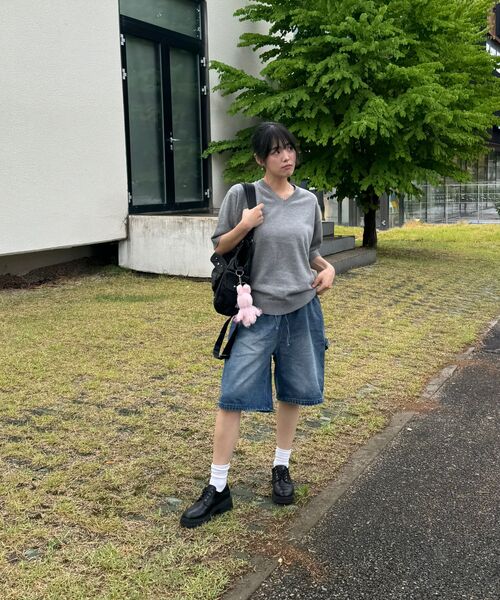 HYOJI(ヒョージ)の「26 SS ウォッシャブルリネンVネッククロップニット(6カラー)(ニット/セーター・メンズ・ブラック/チャコール/グレー/ネイビー/クリーム/レッド・M/L/XL)」の22枚目の写真