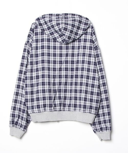 My sugar Babe（マイシュガーベイブ）の「reversible zip hoodie（スウェット・メンズ・グレー系/ネイビー系・LARGE/MEDIUM）」の5枚目の写真