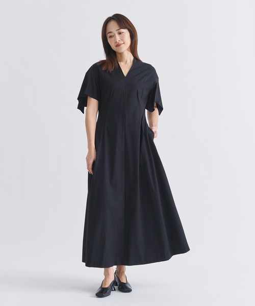 AKIRANAKA(アキラナカ)の「【AKIRANAKA/アキラナカ】Tamara drape sleeve dress BK(ワンピース・レディース・ブラック・1)」の3枚目の写真