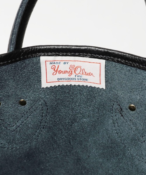 YOUNG&OLSEN The DRYGOODS STORE(ヤングアンドオルセン)の「YOUNG & OLSEN/ EMBOSSED LEATHER TOTE M / Y02501-GD003 秋服 冬服(トートバッグ・レディース・ブラック/ブラウン・FREE)」の8枚目の写真