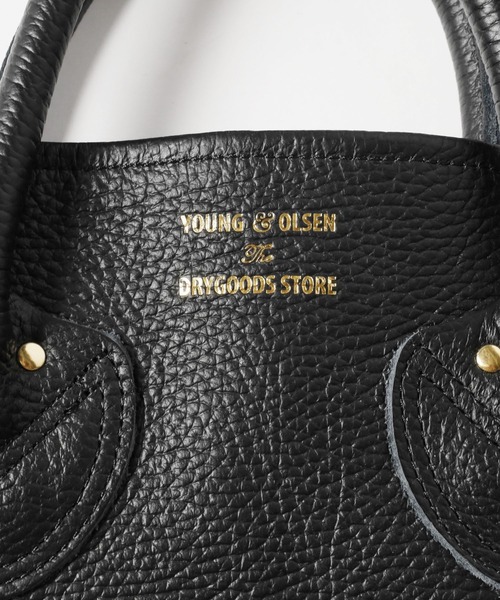 YOUNG&OLSEN The DRYGOODS STORE(ヤングアンドオルセン)の「YOUNG & OLSEN/ EMBOSSED LEATHER TOTE M / Y02501-GD003 秋服 冬服(トートバッグ・レディース・ブラック/ブラウン・FREE)」の5枚目の写真