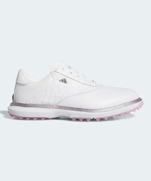 adidas(アディダス)の「MC70 スパイクレス ゴルフ / MC70 SPIKELESS GOLF【adidas Golf/アディダスゴルフ】(スニーカー・レディース・ホワイト×シルバー・22.5cm/23.5cm/24.5cm/25.5cm/23.0cm/24.0cm/25.0cm/26.0cm/22.0cm)」の1枚目の写真