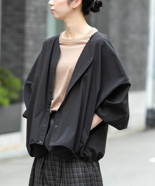EKAL(エカル)の「『速乾/通気性』DOT AIR CARDIGAN(カーディガン/ボレロ・レディース・ネイビー/グレー/ブラック・ONE)」の5枚目の写真