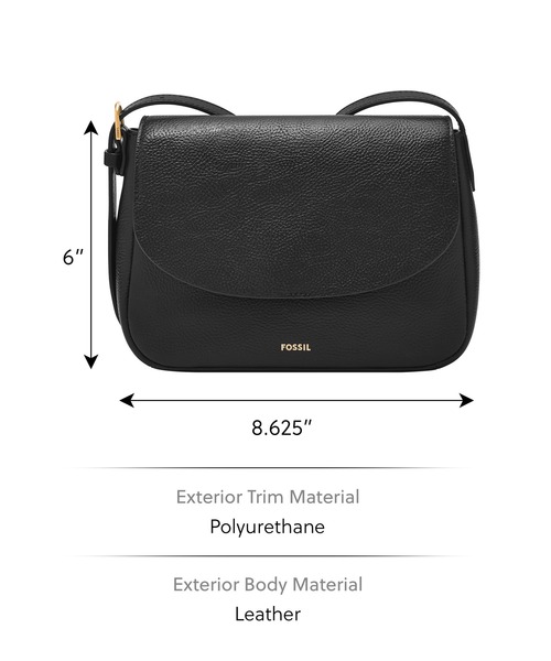 FOSSIL(フォッシル)の「フォッシル 斜めがけバッグ レディース レザー ブラック スマホ収納可 SHB3306001(ショルダーバッグ・レディース・ブラック・FREE)」の5枚目の写真