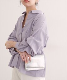 natural couture（ナチュラルクチュール）の「【sherbet line】ウエストタック２WAY袖ブラウス（シャツ/ブラウス）」