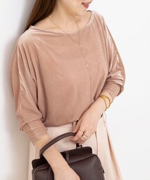 NOLLEY’S Sophi | 【BECシリーズ】ウォッシャブルベロアドルマン2WAYプルオーバー(Tシャツ/カットソー)