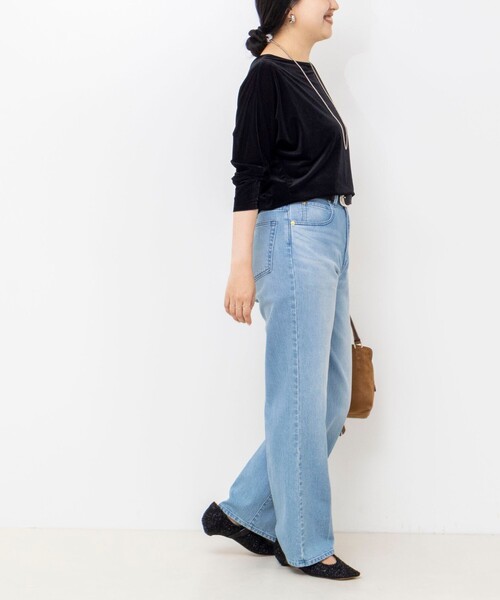 NOLLEY’S Sophi(ノーリーズソフィ)の「【BECシリーズ】ウォッシャブルベロアドルマン2WAYプルオーバー(Tシャツ/カットソー・レディース・ブラック/サーモンピンク/カーキ・38)」の20枚目の写真