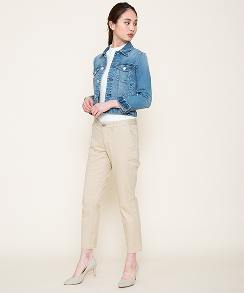 Moname（モナーム）の「■Moname   ジーンジャケット   JEAN JACKET(ジーンジャケット)/41161081（デニムジャケット・レディース・サックスブルー/ブルー/ネイビー・SMALL/MEDIUM/X-SMALL）」の10枚目の写真