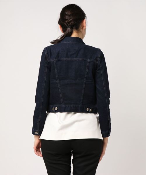 Moname（モナーム）の「■Moname   ジーンジャケット   JEAN JACKET(ジーンジャケット)/41161081（デニムジャケット・レディース・サックスブルー/ブルー/ネイビー・SMALL/MEDIUM/X-SMALL）」の12枚目の写真