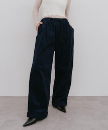 コーデュロイロールアップカーブパンツ