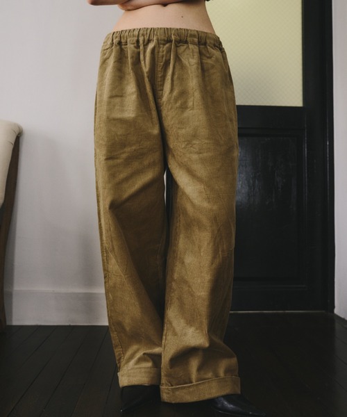 HANNE(アン)の「コーデュロイロールアップカーブパンツ(その他パンツ・レディース・ベージュ/ネイビー・S/M)」の13枚目の写真