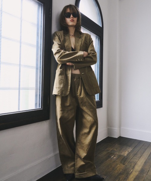 HANNE(アン)の「コーデュロイロールアップカーブパンツ(その他パンツ・レディース・ベージュ/ネイビー・S/M)」の18枚目の写真