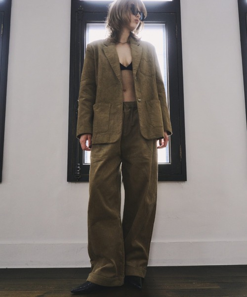 HANNE(アン)の「コーデュロイロールアップカーブパンツ(その他パンツ・レディース・ベージュ/ネイビー・S/M)」の19枚目の写真