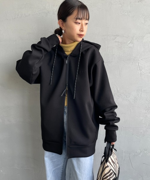 +phenix（プラスフェニックス）の「[＋phenix/プラスフェニックス] 別注 ダンボールニット フードロゴ ジップパーカー（パーカー・メンズ・ブラック/グレー・XL/L/M）」の17枚目の写真