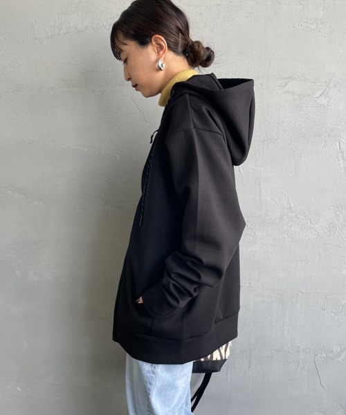 +phenix（プラスフェニックス）の「[＋phenix/プラスフェニックス] 別注 ダンボールニット フードロゴ ジップパーカー（パーカー・メンズ・ブラック/グレー・XL/L/M）」の18枚目の写真