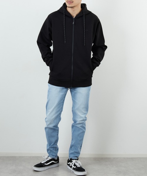 +phenix（プラスフェニックス）の「[＋phenix/プラスフェニックス] 別注 ダンボールニット フードロゴ ジップパーカー（パーカー・メンズ・ブラック/グレー・XL/L/M）」の10枚目の写真