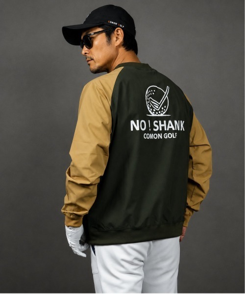 COMON GOLF（コモンゴルフ）の「NO!SHANKシリーズ ストレッチウィンドプルーフ ゴルフプルオーバー（スウェット・メンズ・カーキ/グレー・XL/XXL/L/XXXL）」の2枚目の写真