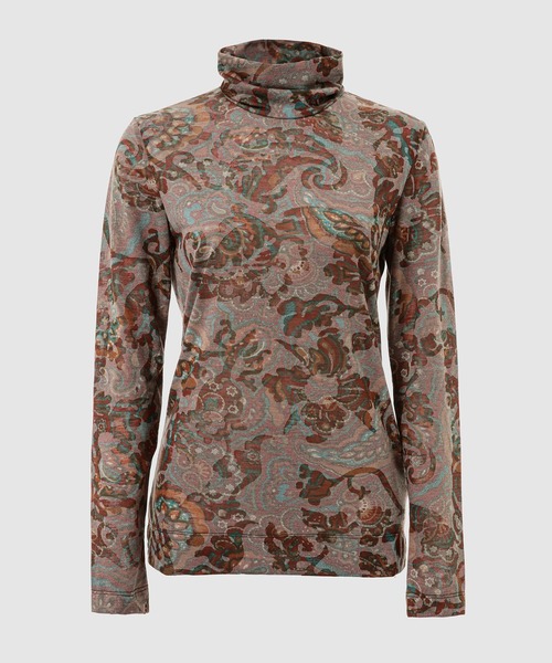 DRIES VAN NOTEN(ドリスヴァンノッテン)の「HUTALA 4108 W.K.T.NECK(Tシャツ/カットソー・レディース・ブラウン・XS/S)」の1枚目の写真