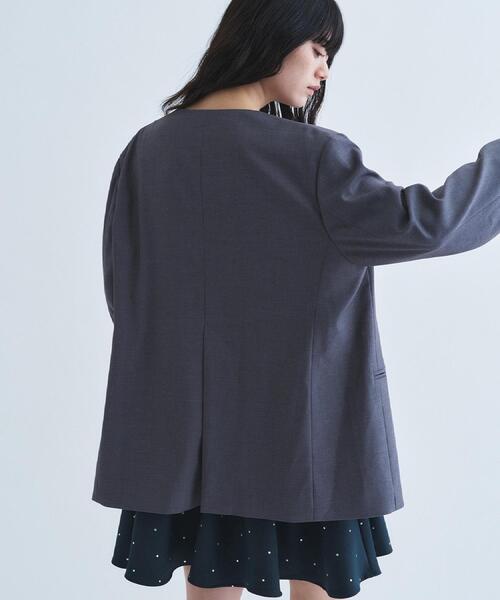 CODE A(コードエー)の「soft relaxed hook jacket(ノーカラージャケット・レディース・ブラウン系その他/グレー・00)」の9枚目の写真