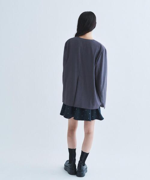 CODE A(コードエー)の「soft relaxed hook jacket(ノーカラージャケット・レディース・ブラウン系その他/グレー・00)」の11枚目の写真