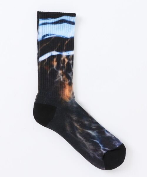 LITTLE UNION（リトルユニオン）の「【BAL】BAL-WS-001 WHIMSEY PRINTED SOCKS（ソックス/靴下・メンズ・ネイビー・F）」の2枚目の写真