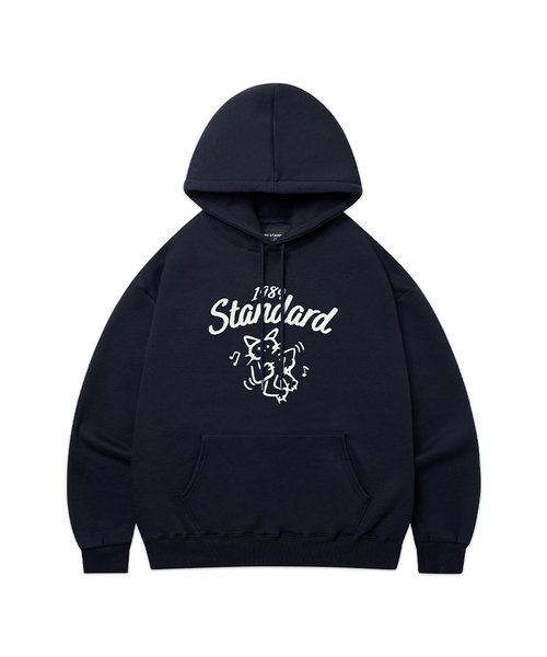 1989STANDARD(1989スタンダード)の「HAPPY CAT フードパーカー (STHSTD-0267)(パーカー・メンズ・ライトグレー/オートミール/ブラック/ネイビー/バーガンディー/ダークグレー・X-LARGE/MEDIUM/LARGE)」の5枚目の写真