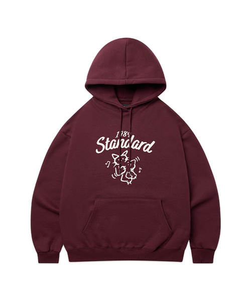 1989STANDARD(1989スタンダード)の「HAPPY CAT フードパーカー (STHSTD-0267)(パーカー・メンズ・ライトグレー/オートミール/ブラック/ネイビー/バーガンディー/ダークグレー・X-LARGE/MEDIUM/LARGE)」の6枚目の写真