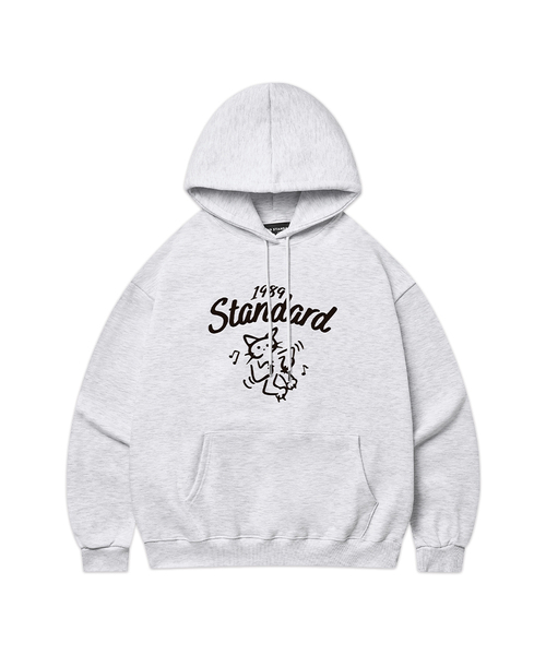 1989STANDARD(1989スタンダード)の「HAPPY CAT フードパーカー (STHSTD-0267)(パーカー・メンズ・ライトグレー/オートミール/ブラック/ネイビー/バーガンディー/ダークグレー・X-LARGE/MEDIUM/LARGE)」の2枚目の写真