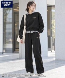 Reebok（リーボック）の「Reebok リーボック レディース裏起毛ワイドパンツ スウェット 刺繍ロゴ ピンタック（スウェットパンツ）」