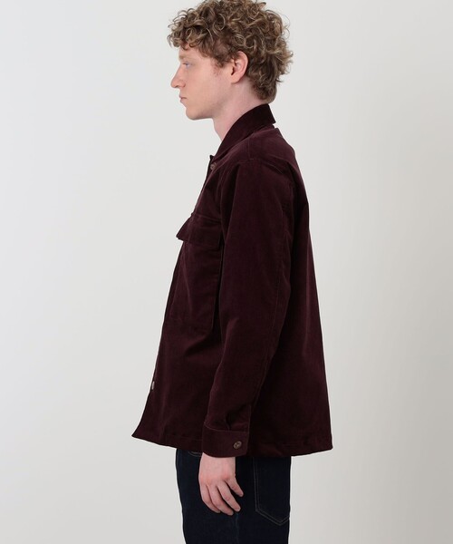 GUY ROVER（ギローバー）の「【別注】GUY ROVER ストレッチコーデュロイ シャツブルゾン（ブルゾン・メンズ・ボルドー/ブラック/ホワイト・L/S/M）」の7枚目の写真