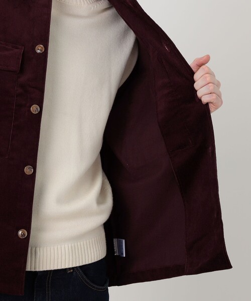 GUY ROVER（ギローバー）の「【別注】GUY ROVER ストレッチコーデュロイ シャツブルゾン（ブルゾン・メンズ・ボルドー/ブラック/ホワイト・L/S/M）」の9枚目の写真