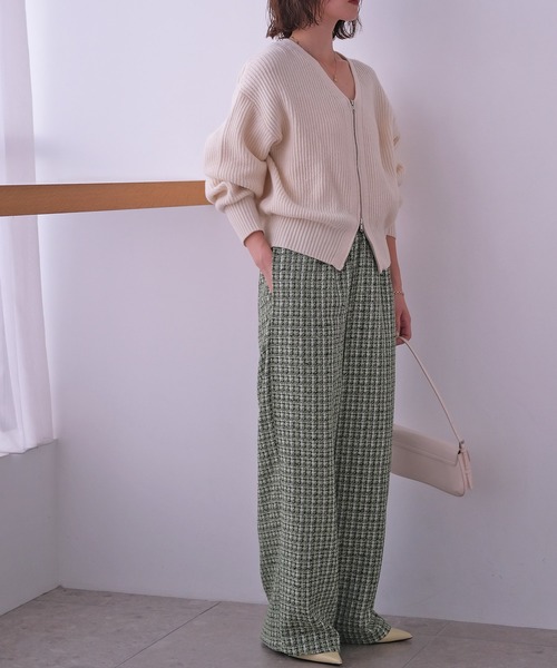 AKTE(アクテ)の「ツイードリラックスパンツ(その他パンツ・レディース・ブラック系/グリーン系・TALL/FREE)」の22枚目の写真