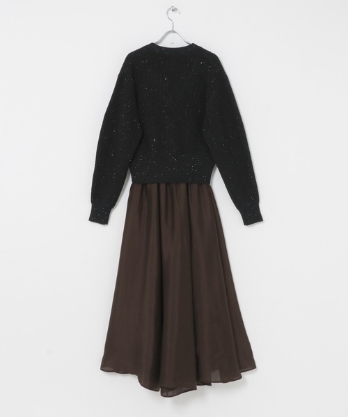 URBAN RESEARCH ROSSO WOMEN(アーバンリサーチ ロッソ)の「『WEB限定』ラメニットカーディガン+スカートセット(カーディガン/ボレロ・レディース・ブラック系その他/ベージュ系その他・FREE)」の21枚目の写真