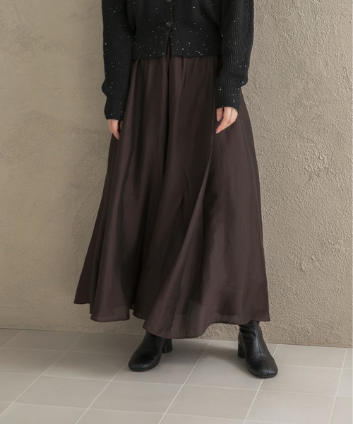 URBAN RESEARCH ROSSO WOMEN(アーバンリサーチ ロッソ)の「『WEB限定』ラメニットカーディガン+スカートセット(カーディガン/ボレロ・レディース・ブラック系その他/ベージュ系その他・FREE)」の8枚目の写真